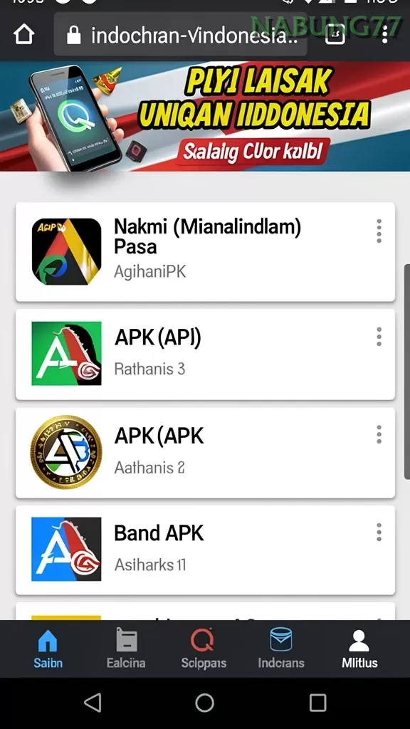 Cuplikan layar BOLA07 — pengaturan akun