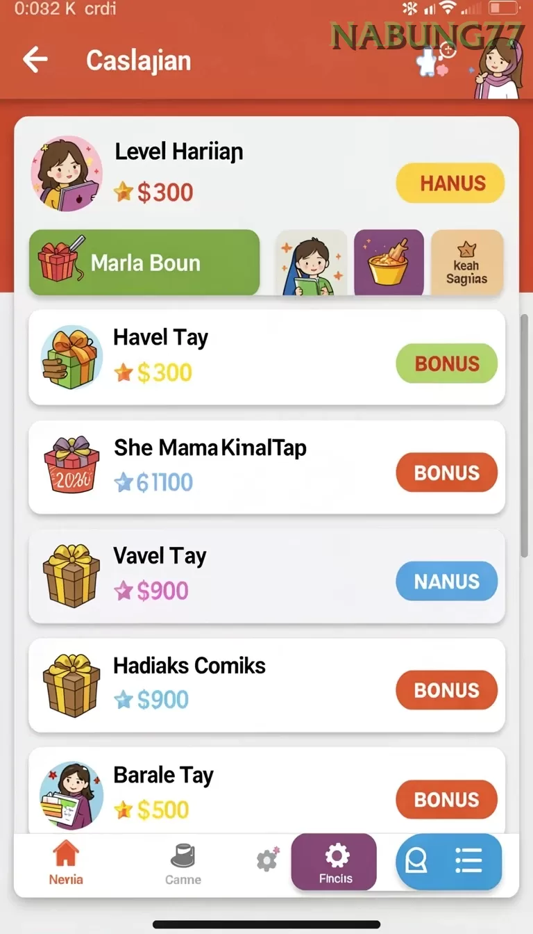 Cuplikan layar 62VIP — aktivitas