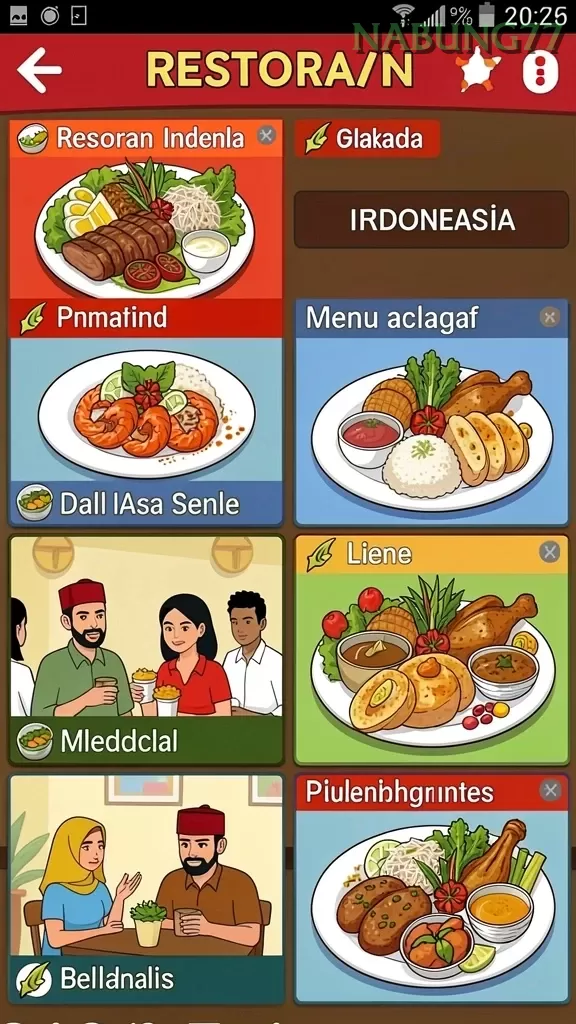 Cuplikan layar MPO76 — menu navigasi
